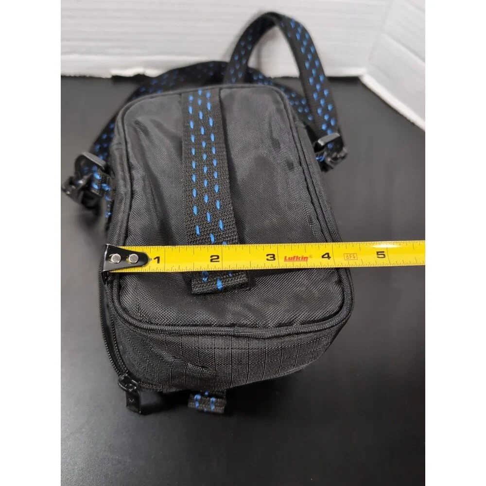 SAMSONITE PADDED CROSSBODY CAMERA BAG/ CASE/PURSE WITH COMPARTMENTS BLACK EUC